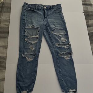 Distressed Blue Women's Jeans